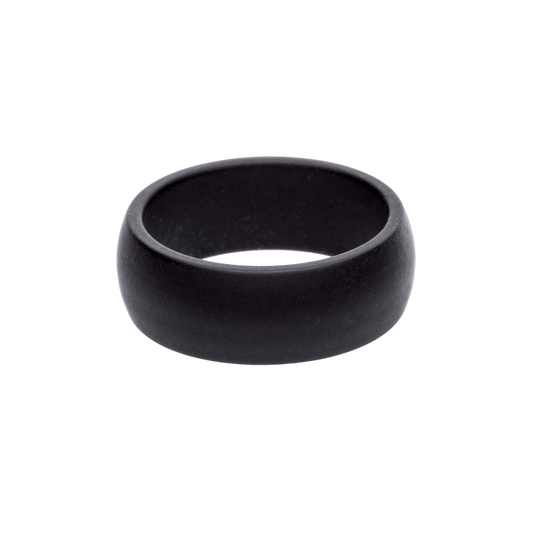 Chunky Sort Herre Silikonering - NewRing - Silikonering i farverne: sort ring, hvid ring, lyserød ring, blå ring, grå ring i typerne: blød ring, herre ring, dame ring